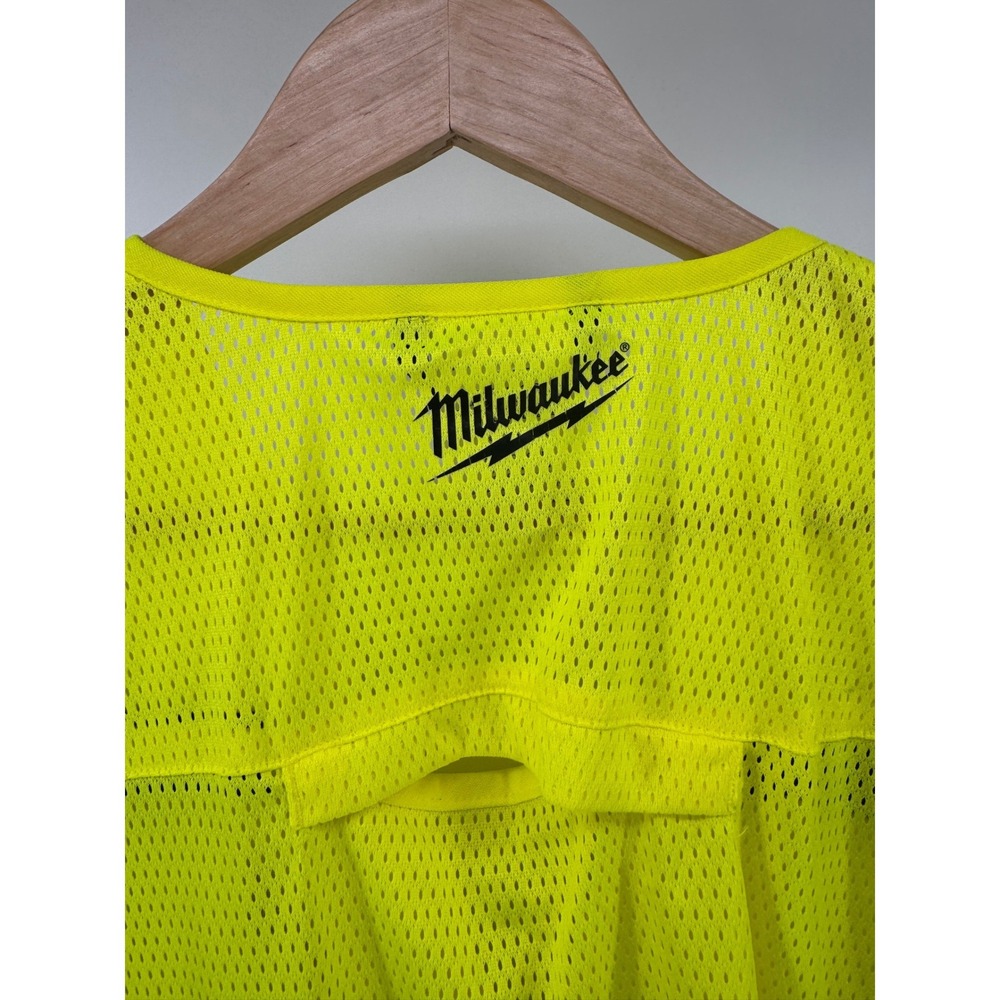 Milwaukee ANSI‎ Class 2 Safety Vest Yellow Reflective Mens S/M 48-73-5021 - Picture 3 of 9